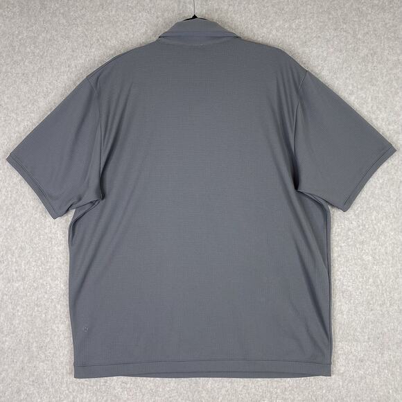 Lululemon Shirt Mens XXL Solar Grey Textured Mesh Short Sleeve Polo 2XL - Picture 5 of 7